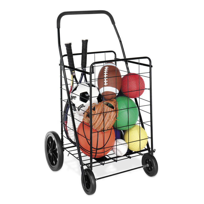 Whitmor Deluxe Rolling Utility Cart - Extra Large - Black, Black