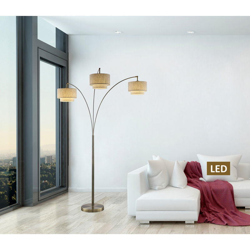 Lampe sur pied à branches 83 "Deemer Ill Heart, Tan