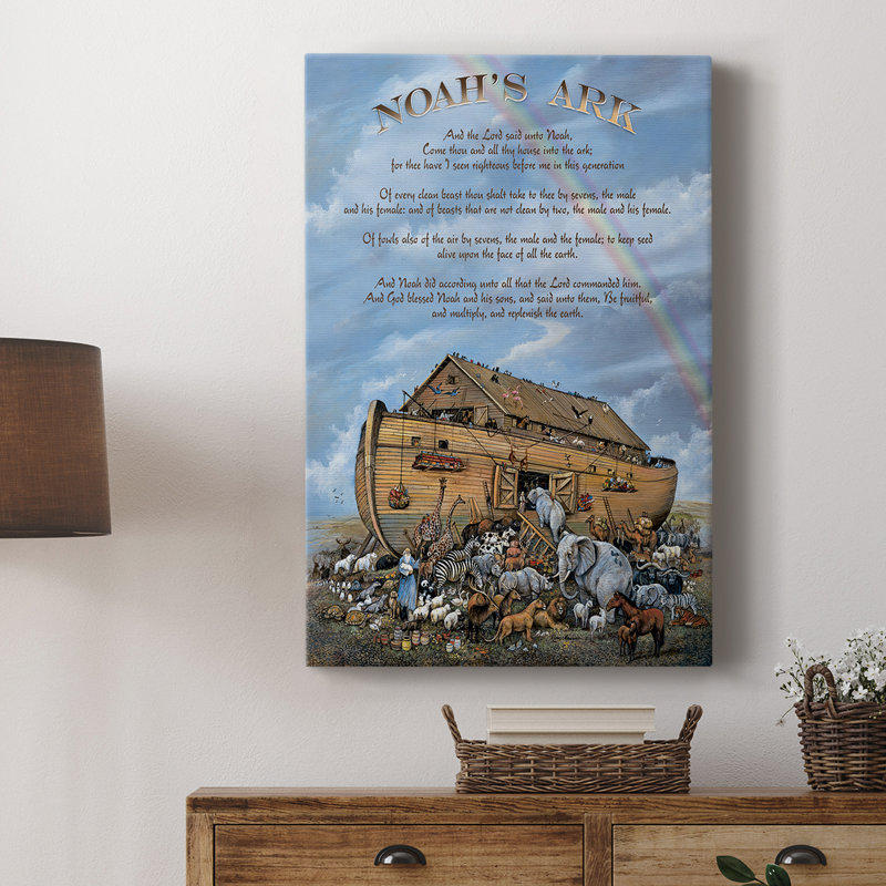Noah's Ark Genesis -Gallery Wrapped Cavas, 27" H x 18" W