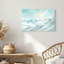 Toile sarcelle enneigée avec oiseaux et soleil, art mural-254232207