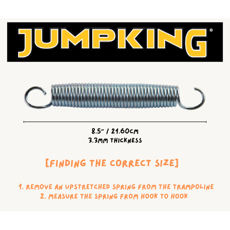8.5" Silver Galvanized Steel Trampoline Spring Set