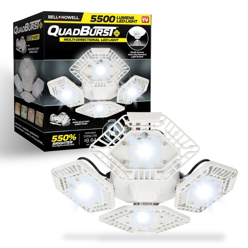 White Aluminum Hexagon LED Ceiling Flush Mount Light