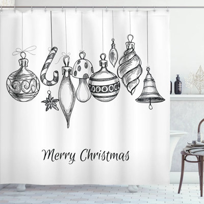 Shower Curtain with Hooks Included