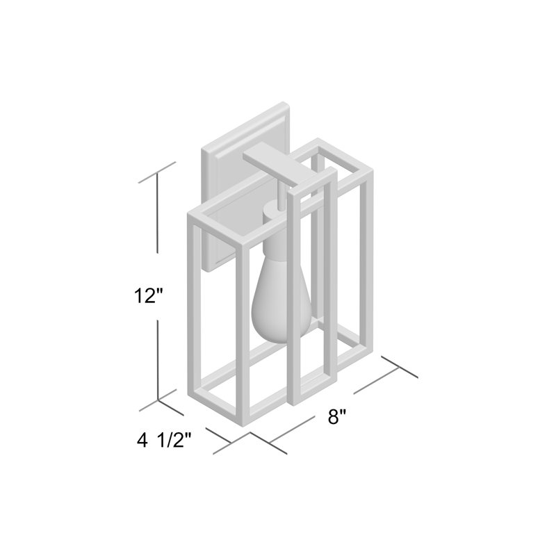 Larchmont Armed Sconce, Iron Black/Brushed Nickel Accents