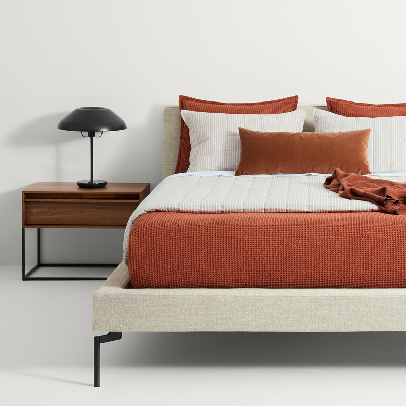 Cascade Duvet Cover Set, White, Queen Duvet Cover + 2 Queen Shams