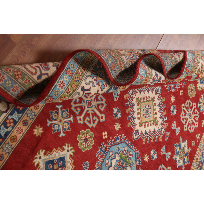 Handmade Red Kazak Oriental Area Rug
