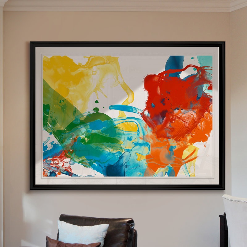« primary abstract ii », impression sur toile, H 22,5 po x l 30,5 po x P 1,5 po, Noir