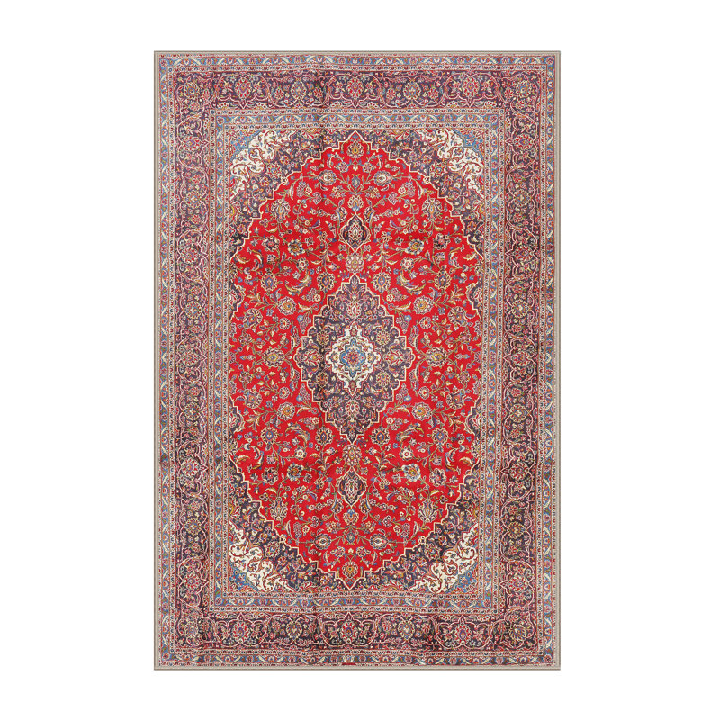 Brun oriental brun/rouge/crème Tapis décoratif haya, Rectangle 8 pi x 10 pi