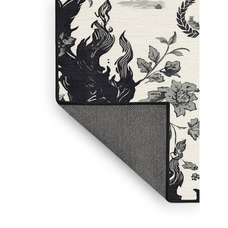Tapis beige doux et moelleux en flamme flamme olympique classique Ellman, 8 x 12