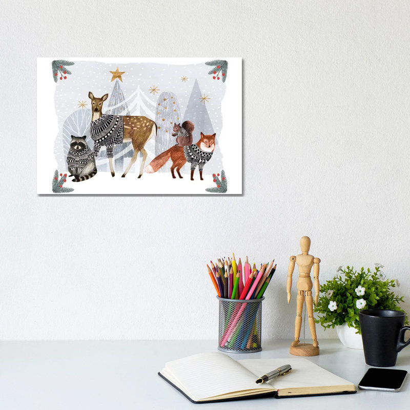 Cozy Christmas Collection A by Victoria Borges - Wrapped Canvas Gallery-Wrapped Canvas Giclée, 20.32 cm H x 30.48 cm W