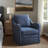 Melby Upholstered 360°Swivel Armchair with Curved Slope Arms & Removable Cushion-1688289825