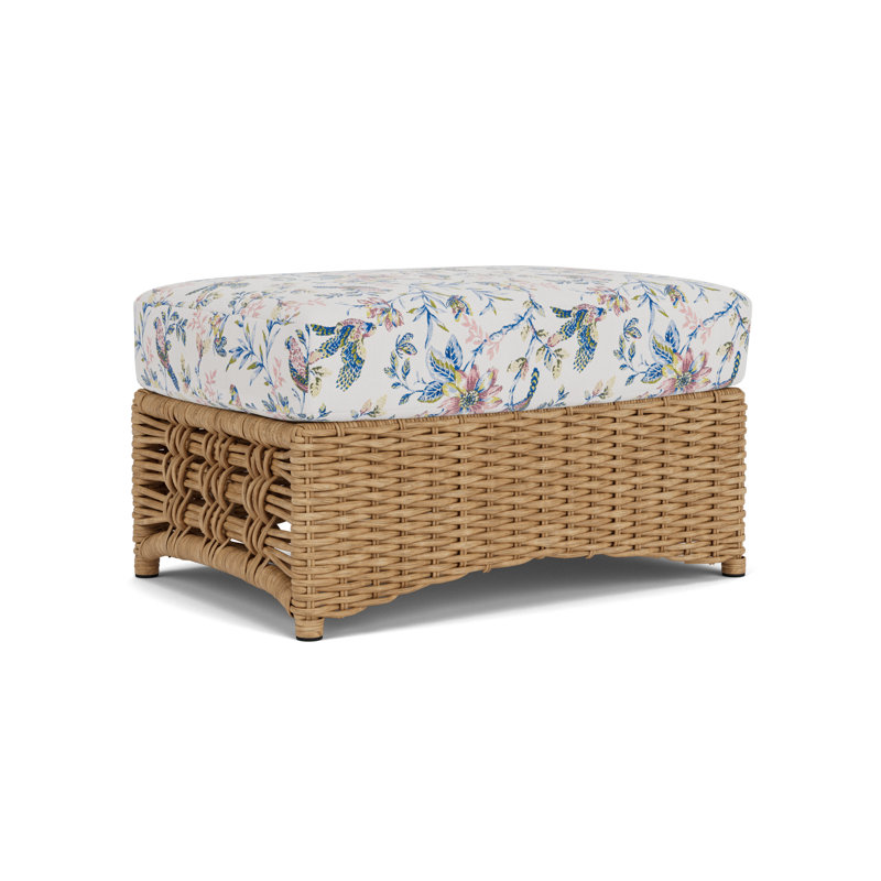 Magnolia Outdoor Ottoman, Whimsical Bird Song