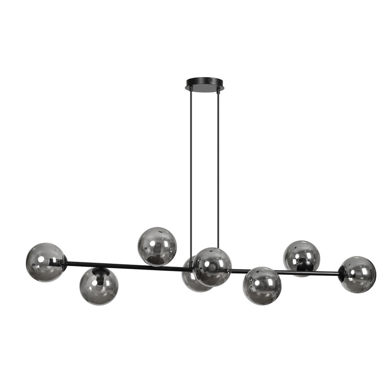 Colbert 8 - Light Kitchen Island Pendant, White, Transparent