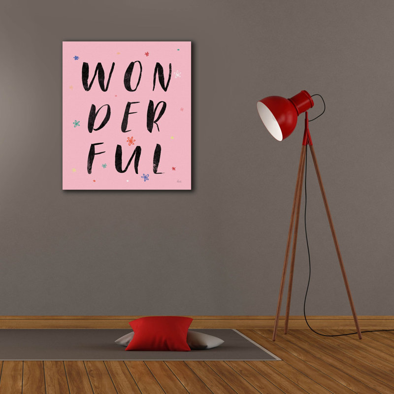 «Colorful Bold Words 1» par Laura Marshall, art mural sur toile, H 30 po x l 26 po x P 1,5 po