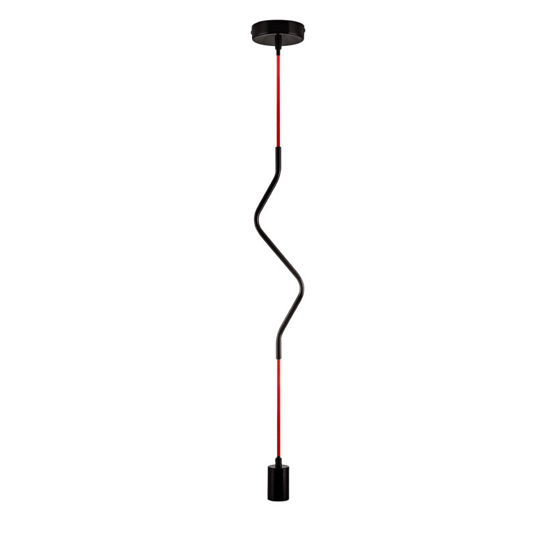 Romelia 1 - Light Single Pendant, Black/Red