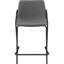 De 2 tabourets de comptoir, gris, noir, repose-pieds pour une expérience d'assise améliorée, 2 sièges gris et un confort accru