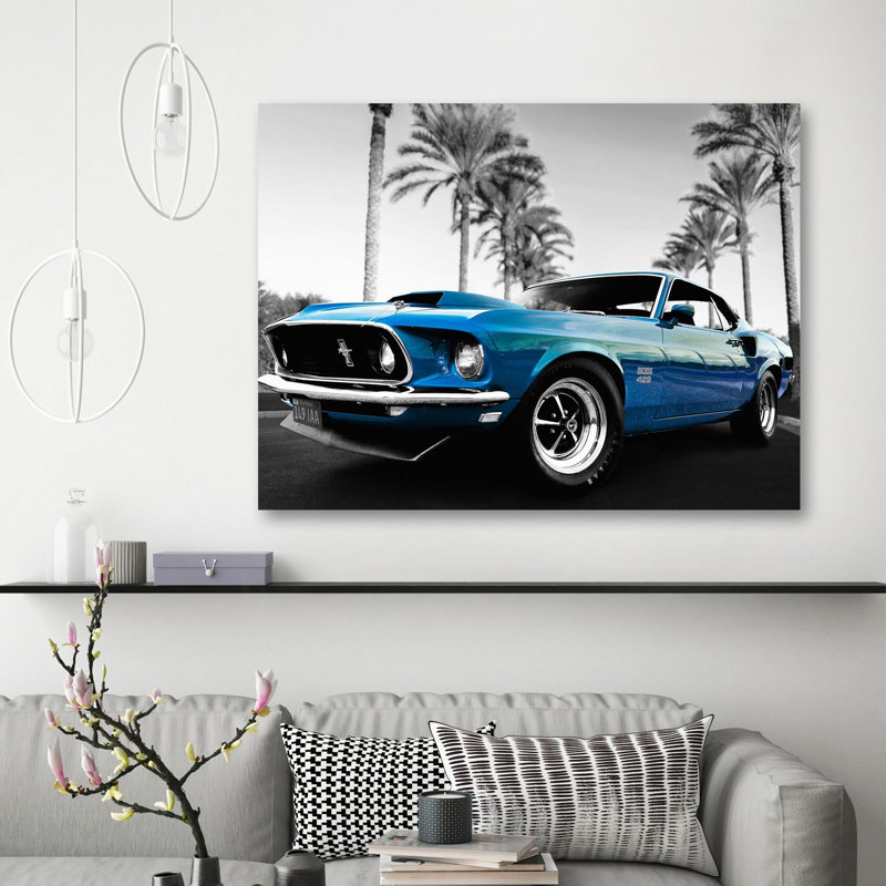 Blue Lightning on Santa Barbara in California by Sassoferrato - Unframed Photograph on Canvas, 70cm H  x 100cm W  x 4cm D