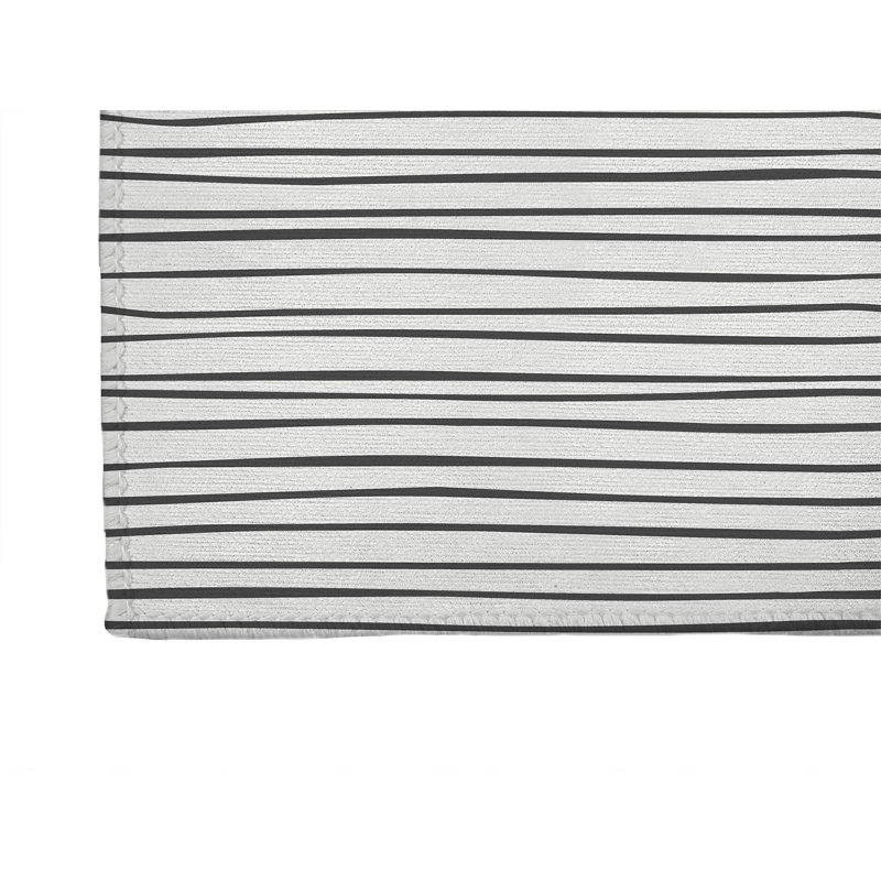 Tapis de cuisine Spine Colonne, Rectangle 4pi x 6 pi, Ivoire/gris anthracite, Small Striped