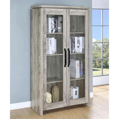 Myerson Grey Driftwood 2-Door Engineered Wood Tall Cabinet