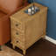 Table d'appoint étroite en bois 3 tiroirs entièrement assemblée-652805491
