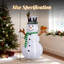Décoration de Noël éclairée 4 pi avec bonhomme de neige avec écureuil et étoile