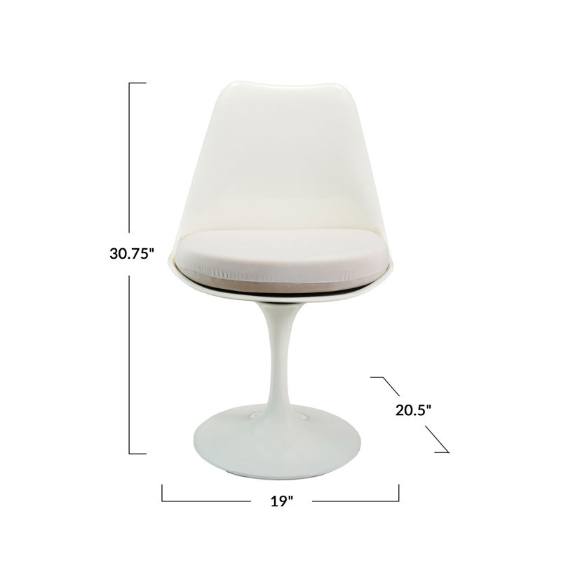 Chaise pivotante tulipe avec coussin amovible