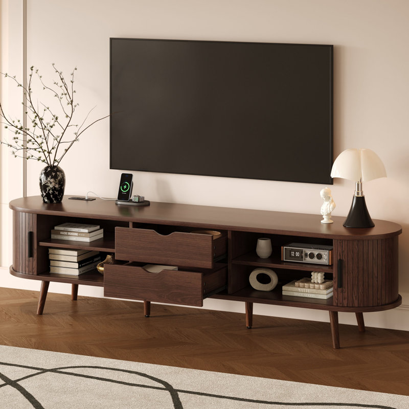 Meuble télé 70 po Mid Century Modern
