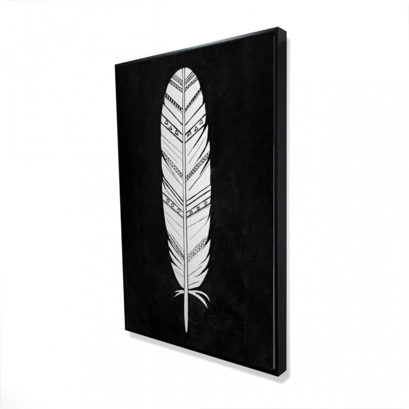 Impression sur toile Native American Feather, H 36 po x l 24 po