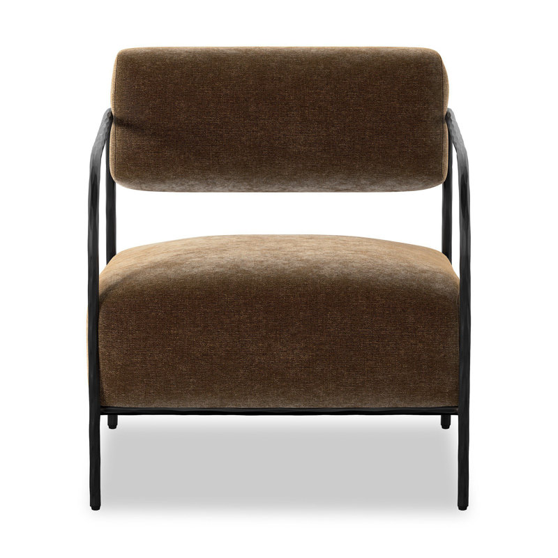 Fenn Chair-Champagne Mongolian Fur, Altair Mushroom