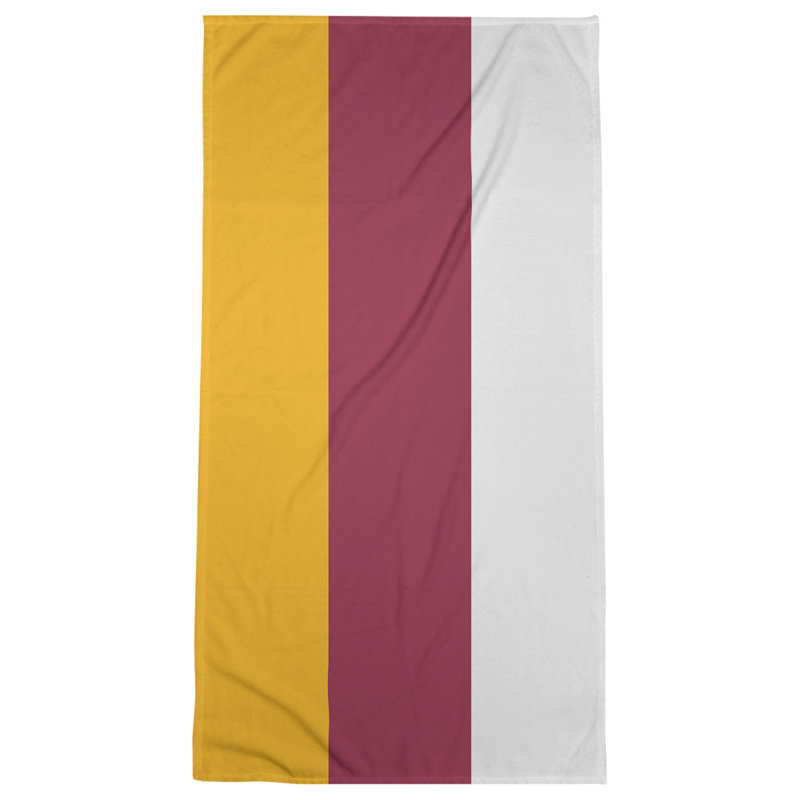 Microfiber Bath Towel, Atlanta Throwback Football Red Accent