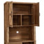 Grande armoire à vin de 76 po avec compartiments carrés et tablettes pour micro-ondes