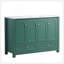 Meuble-lavabo polyvalent blanc 48 po avec lavabo en céramique, armoire de rangement abondante, 4 portes à fermeture douce et 2 tiroirs-742702054