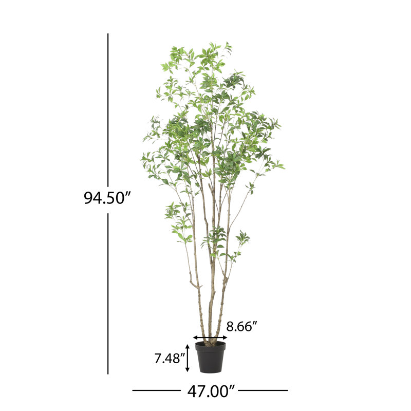 94.5'' Faux Eucalyptus Tree in Planter