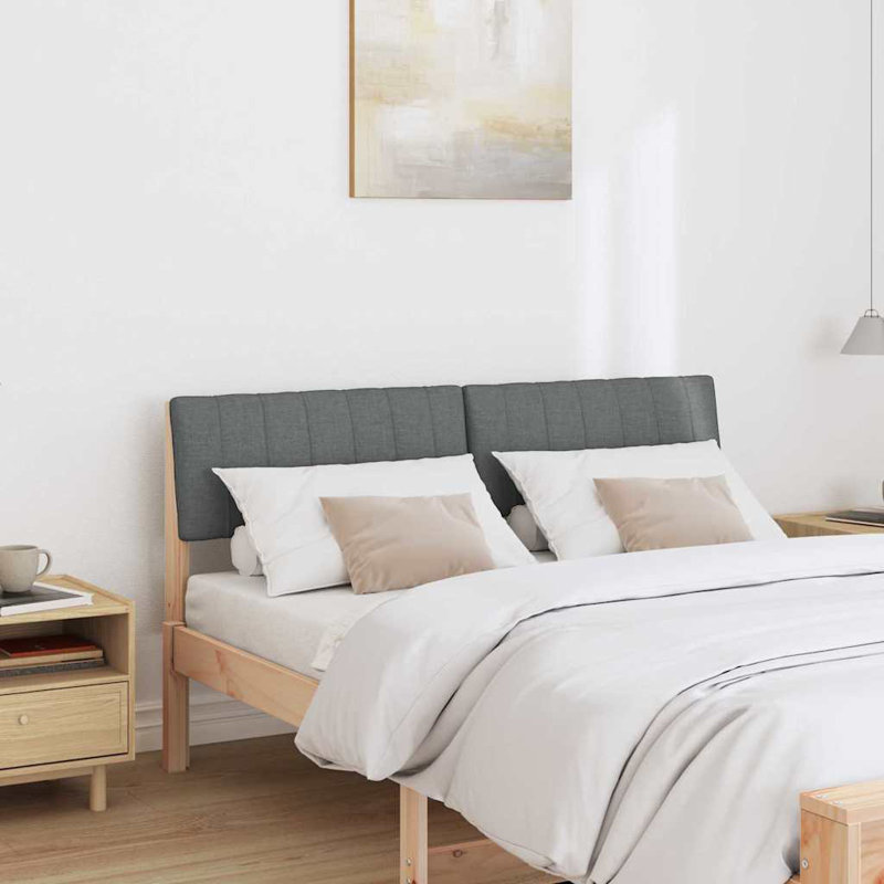 Solid Wood Headboard, EU Double - 135 x 200 cm, Brown, Dark Grey