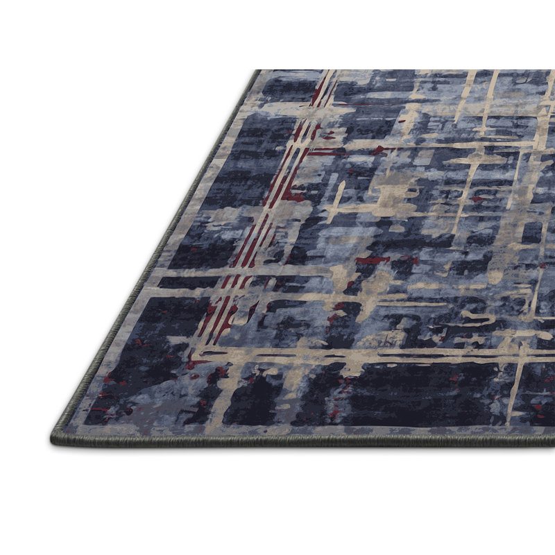 Tapis mauve soyeux et moelleux, Rond 4 pi