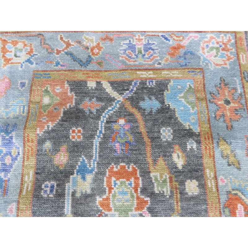Tapis rectangulaire en laine 2 pi 11 po x 9 pi 10 po One-of-a-Kind