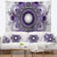 Motif fractal mauve abstrait avec cercles tapisserie-28498011