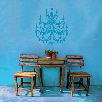 Décalcomanie murale lustre française