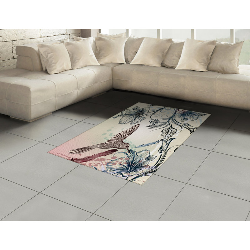 Nature High Density Long Fiber Poly Threads Decorative Area Rug Carpet, Rectangle 4' x 5'8"