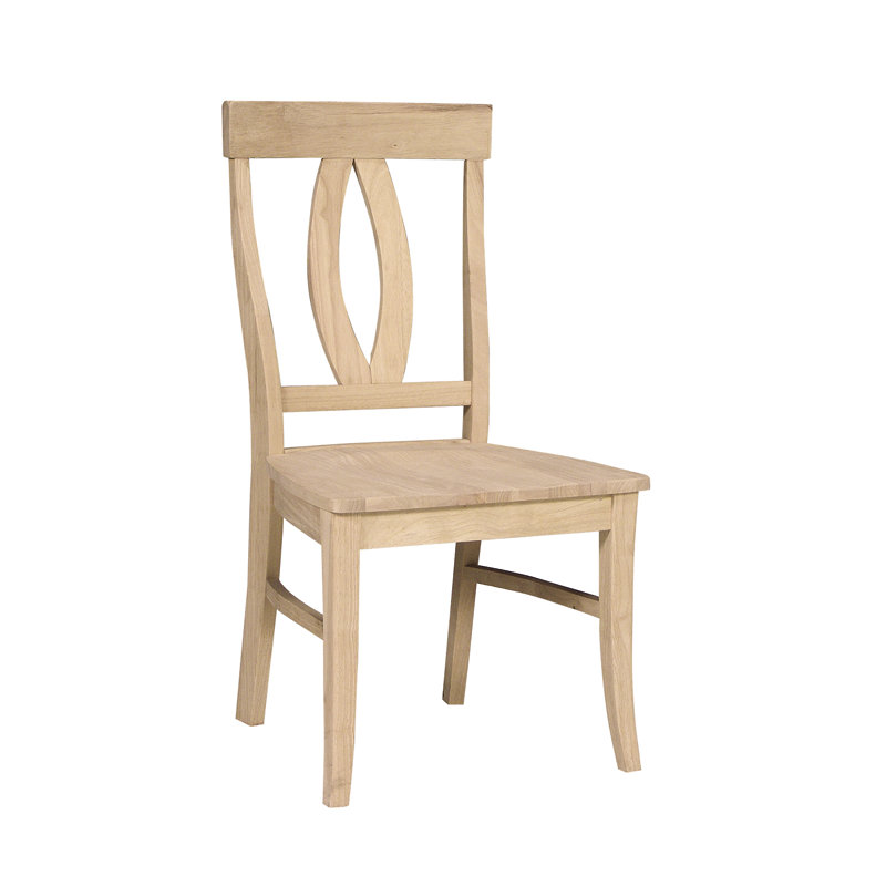 Chaise d'appoint en bois massif, Blanc