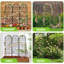 Ensemble de treillis de jardin en métal 3 pièces, support de plante grimpante antirouille avec grille en losange