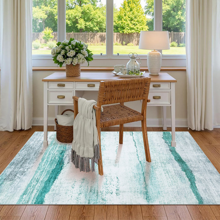 Tapis gris / blanc / vert Modern