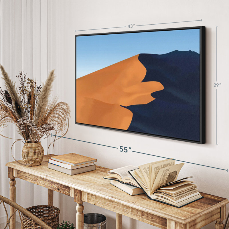 Shadowed Sand Dune Canvas Print, 29" H x 43" W