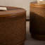 Table basse en rotin Boho-Chic avec couvercle de rangement amovible, aucun assemblage requis