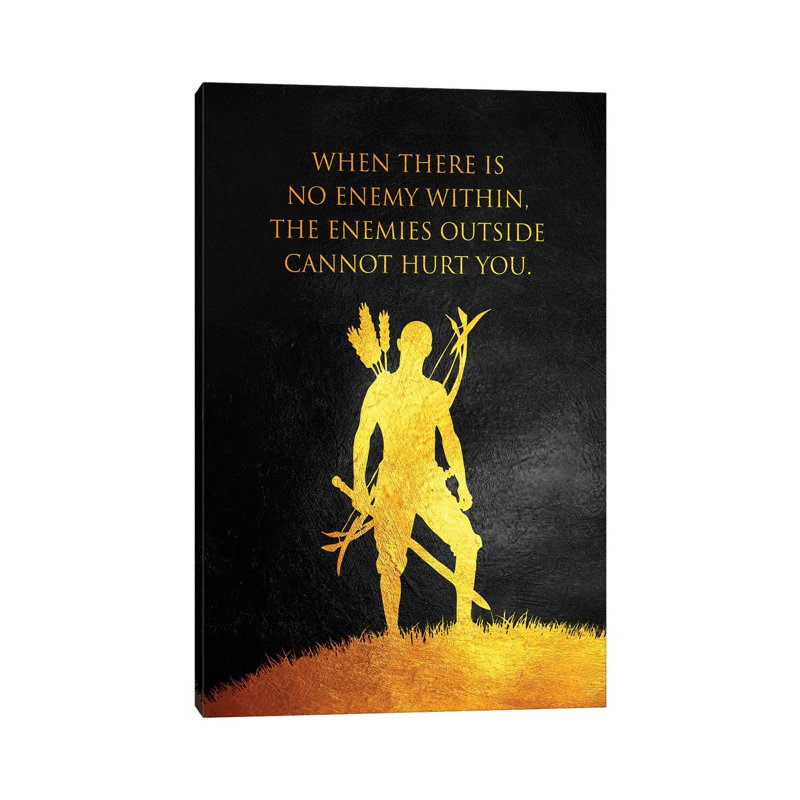 No Enemy Within - African Proverb by Adrian Baldovino - Wrapped Canvas Print, 20.32 cm H x 30.48 cm W