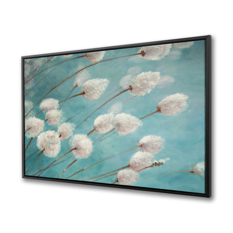 Plantes de coton dans le vent - décor de toile rustique pour chambre à coucher