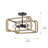 Deltana 4-Light Semi-Flush In Matte Black With Natural Raphia Rope