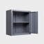 Metal garage cabinet with door, wall-mounted storage cabinet, floating tool cabinet for basements, kitchens, and warehouses (grey, 13.77" H)
