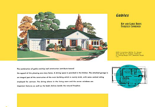 Publicité rétro gables, H 28 po x l 42 po x P 1,5 po