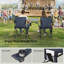Folding Camping Chairs Set of 2, Portable Fishing Chairs with Cup Holder and Carry Bag, for Garden, Beach, Outdoors, 47x76x81 cm-1200721656